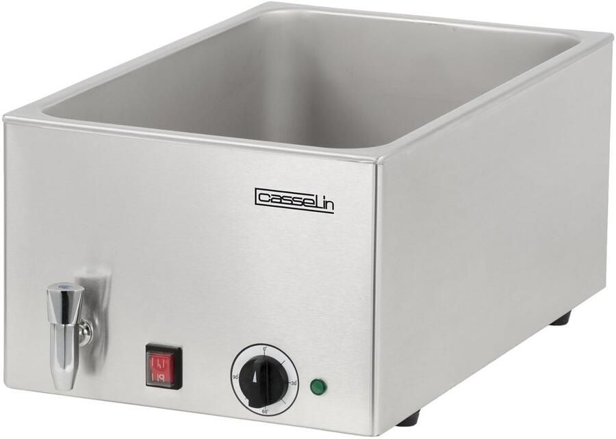 Professioneel Bain-Marie GN 1 1 Warmhoudapparaat met Afvoerkraan RVS