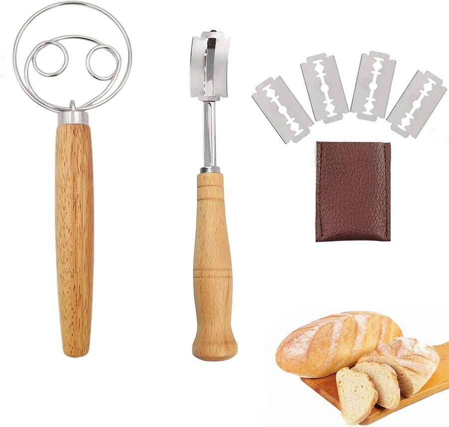 Professioneel Broodsnijder en Deegmes Set met 5 Messen voor Perfecte Sneden