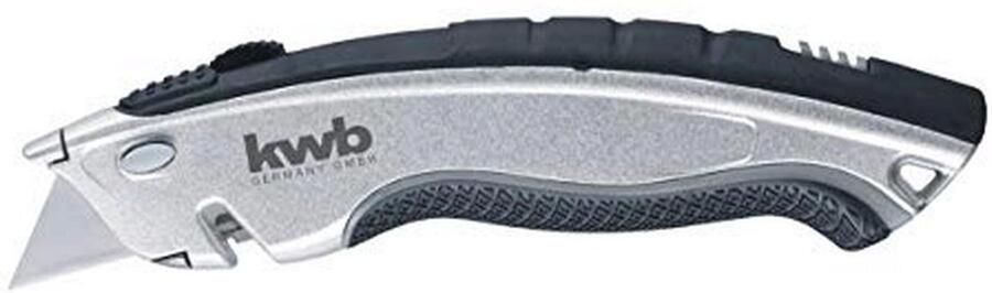 Professioneel mes met snoersnijder 4 trapeziummessen automatische terugtrekking metalen behuizing