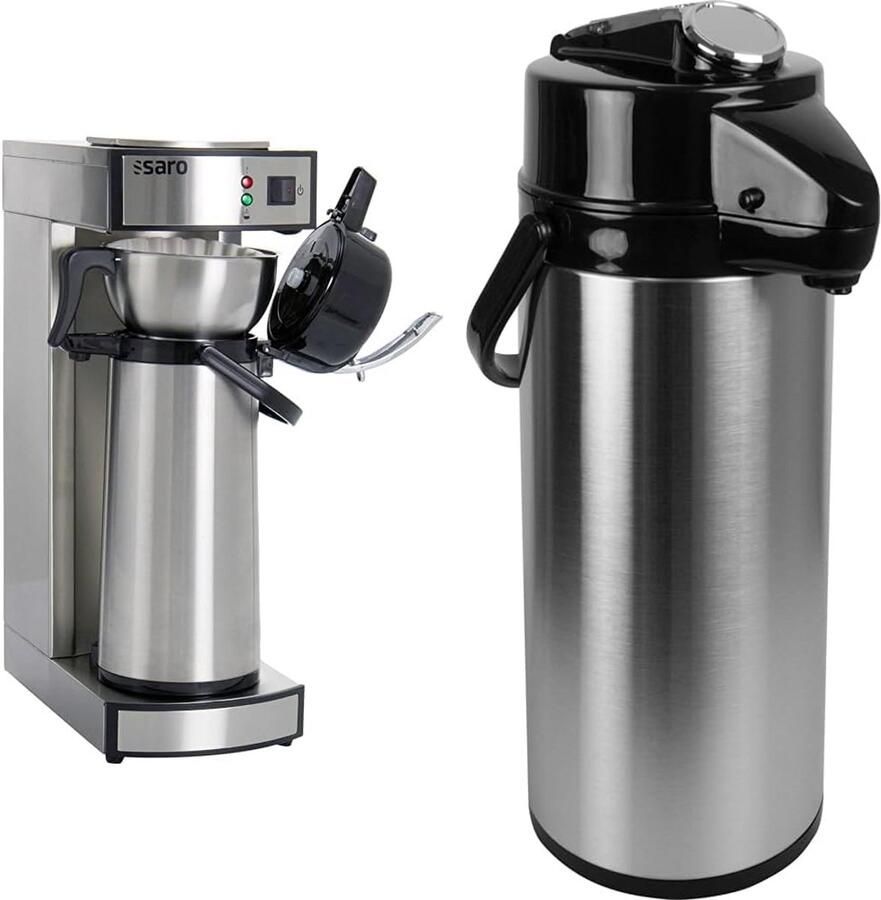 Professioneel Thermos Koffiezetapparaat met Filter en Pompfles (incl. 1.8L & 2.2L)