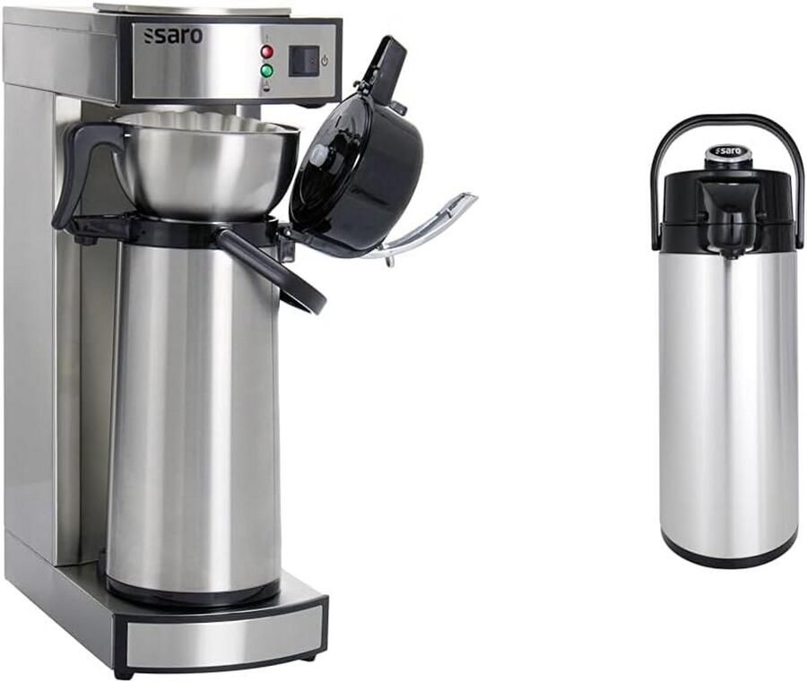 Professioneel Thermos Koffiezetapparaat met Mandfilter en Serveerkan (2.2 Liter)