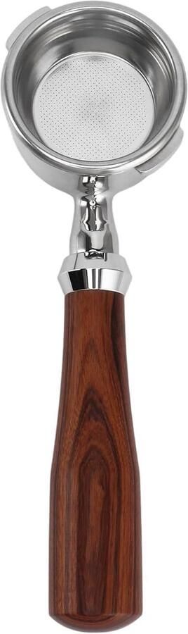 Professionele 58mm Bottomless Porta Filter met Dubbele Oren en Houten Handvat voor Koffiemaker Ideaal voor Espresso en Koffiezetten