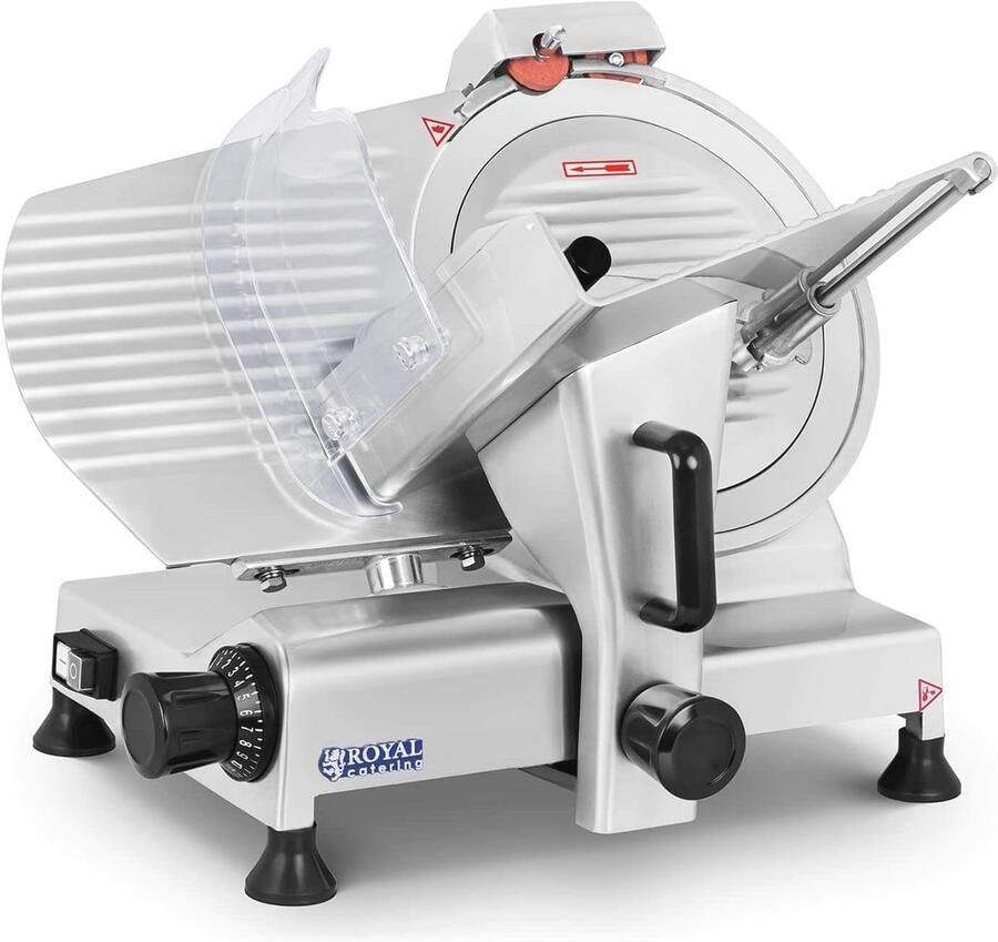 Professionele Allessnijder Snijmachine voor Vlees Brood en Kaas Ø 300 mm Verstelbare Snijdikte van 0-15 mm Krachtige 280W Motor