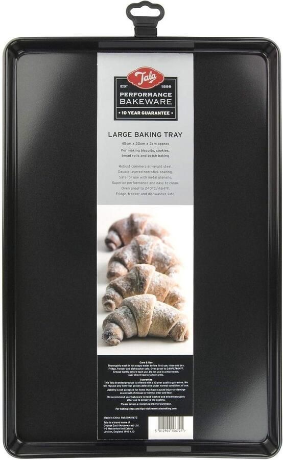 Professionele Bakplaat 45 x 30 cm Koolstofstaal met Antiaanbaklaag voor Bakken en Braden
