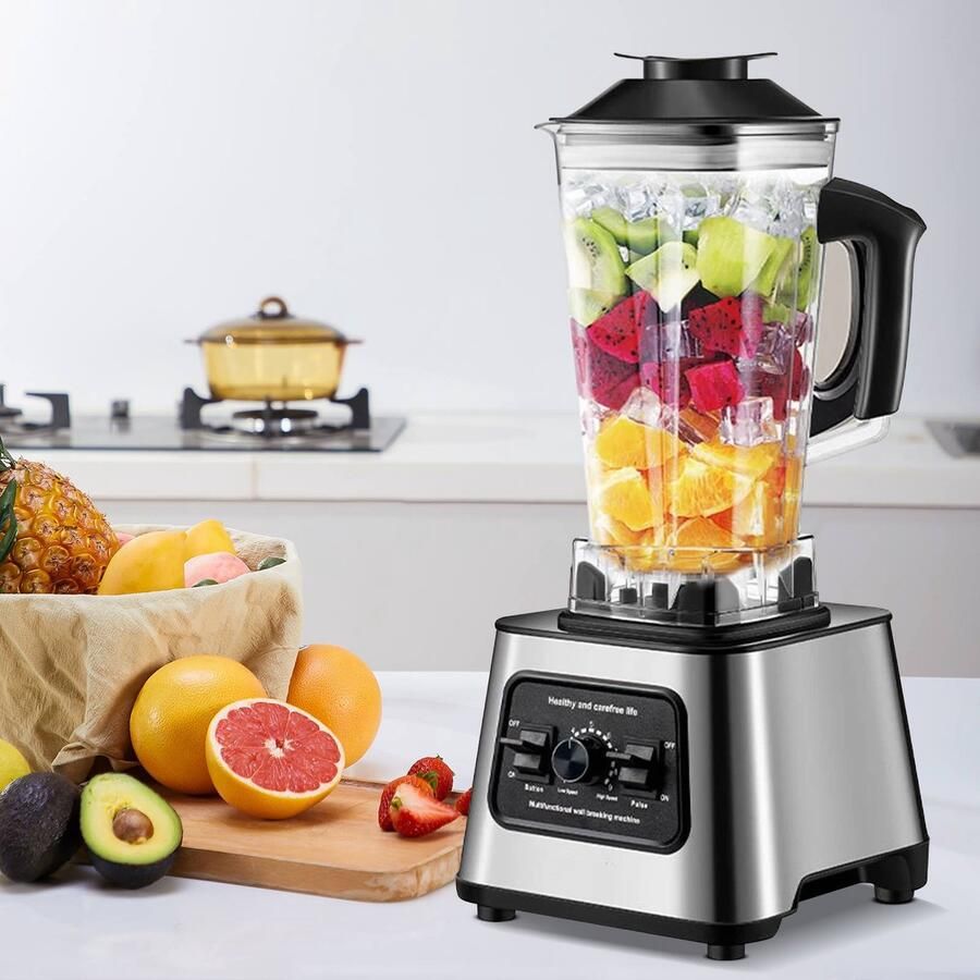 Professionele Blender 2000 W 2.5L Capaciteit RVS Messen Voor Smoothies En IJs