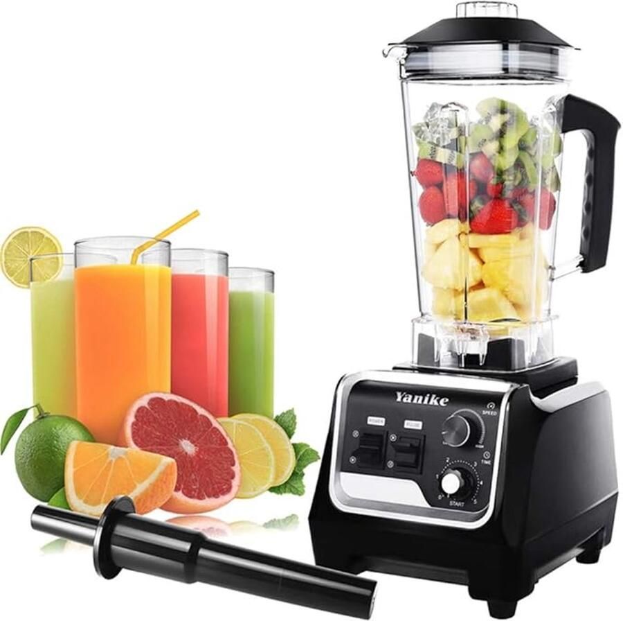 Professionele blender 2200 W hoge snelheid mixer voor smoothies en shakes 2 liter BPA-vrije Tritan-kruik timer variabele snelheid pulse