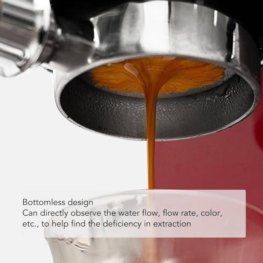 Professionele Bodemloze Portafilter met Dubbele Oren en Houten Handvat voor GAGGIA Koffiezetapparaat 58 Mm E Cirkel palissanderhout Coffee Portafilter