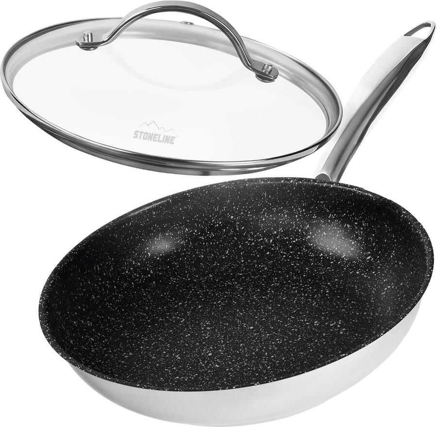 Professionele Braadpan 24 cm geschikt voor Inductie RVS