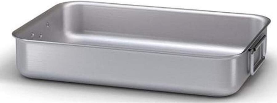 Professionele Braadpan Grote Koekenpan Langzaam Garen Alle Warmtebronnen 45 cm Grijs