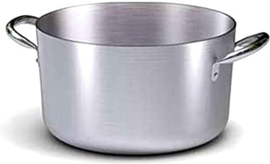 Professionele Braadpan Grote Kookpan Langzaam Garen Aluminium Constructie 45 cm Grijs