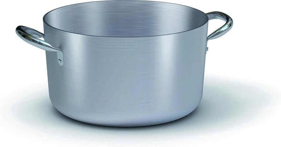 Professionele braadpan Grote pan Langzaam garen Aluminium constructie 32 cm Grijs