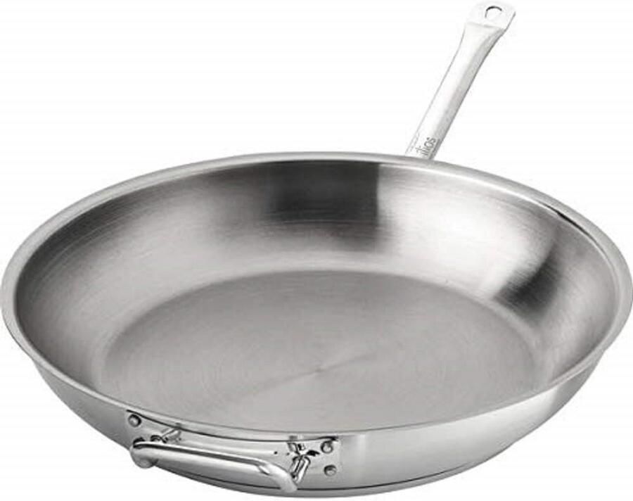 Professionele Braadpan Inductie 32 cm Ongecoat RVS Geschikt voor alle warmtebronnen