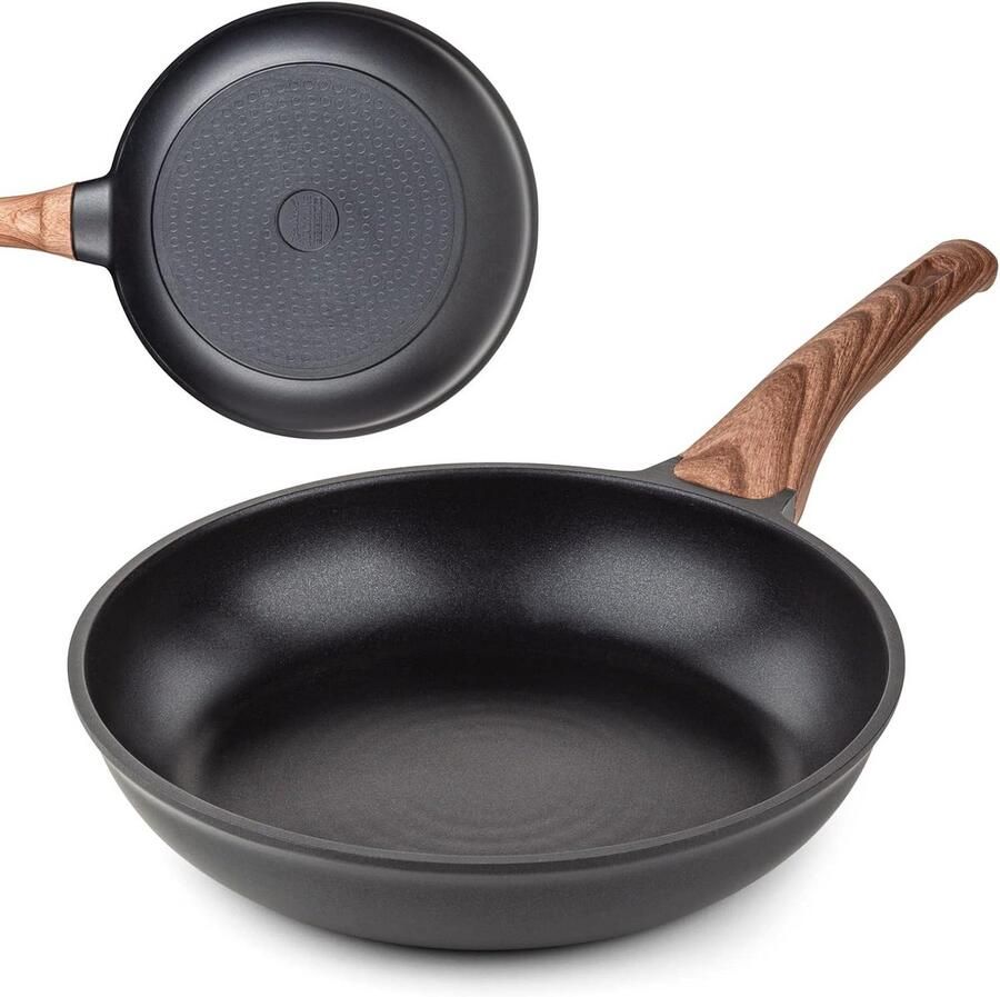 Professionele braadpan Kookpan Gelijkmatig koken Uitstekende warmteverdeling 20 cm Zwart