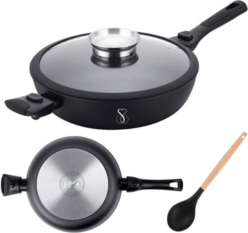 Professionele Braadpan met Antiaanbaklaag en Inductiebodem – Perfect voor Gezond Koken