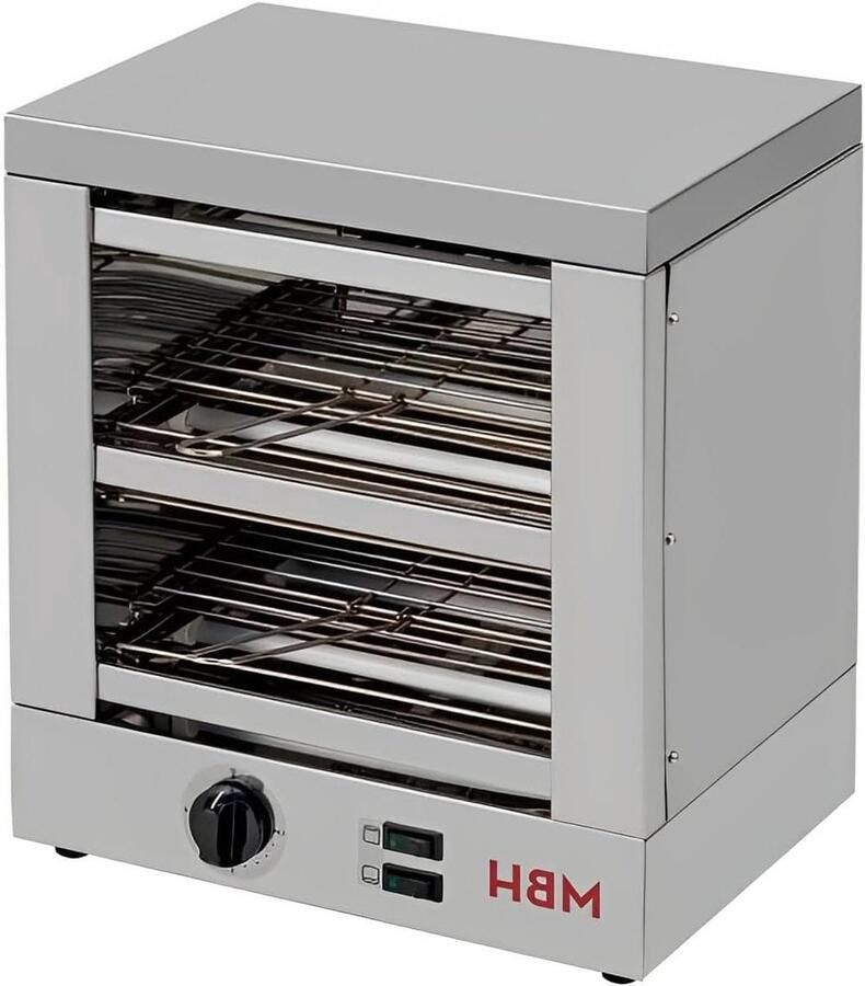 Professionele Broodrooster Horeca Toaster Oven Snel Brood Roosteren Dubbele Laag RVS
