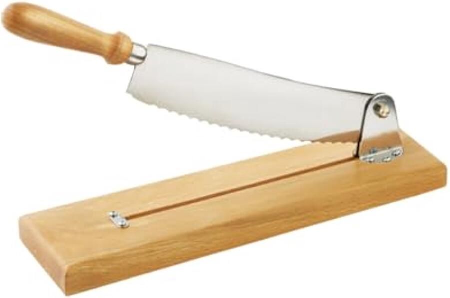 Professionele Broodsnijder met Houten Plaat en 25 cm Lemmet Perfect voor de Hobbykeuken