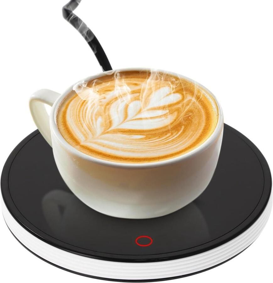 Intelligente Bekerwarmer Verwarmingsplaat Drankjes Dranken Warm Houden Automatische Uitschakelfunctie 12 cm Diameter Wit