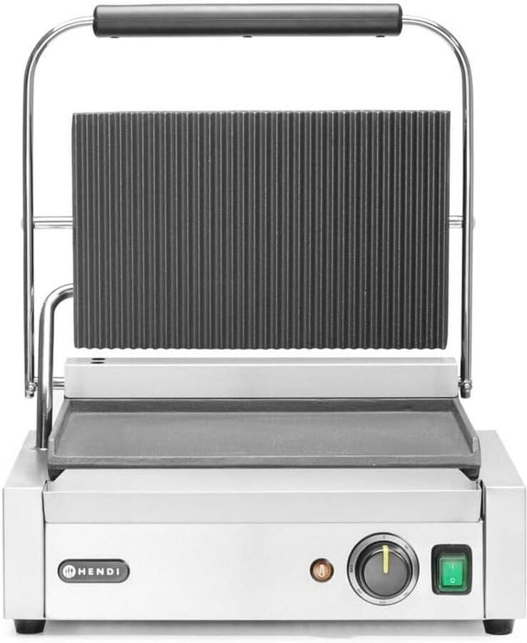 Professionele Contactgrill Geribbeld en Glad Oppervlak Tot 300°C
