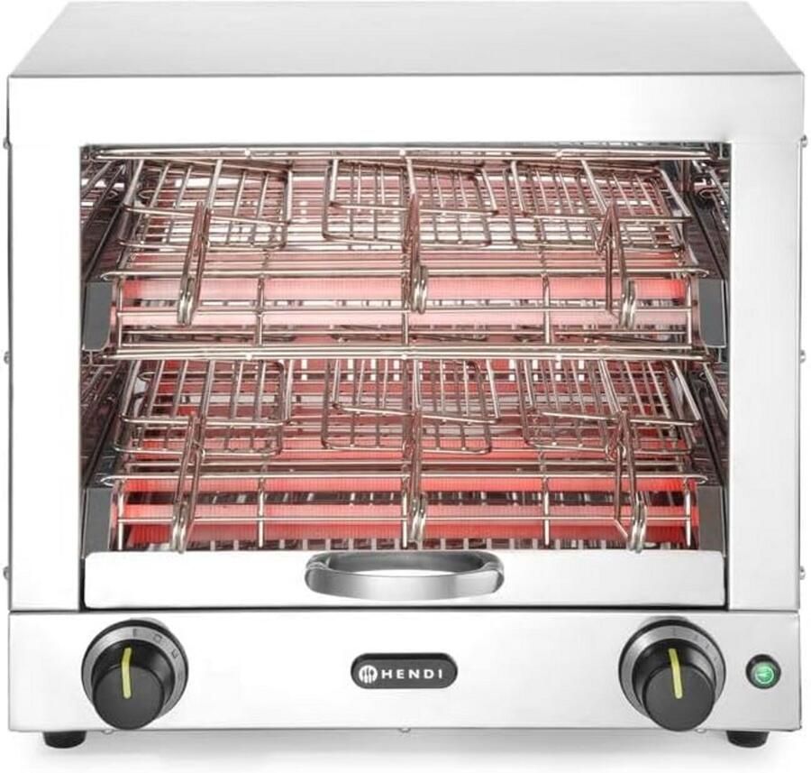 Professionele Contactgrill voor 6 Broodjes met Snelle Opwarming