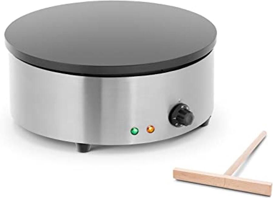 Professionele Crêpemaker 40 cm 3000 W Gietijzer Coating Roestvrij Staal