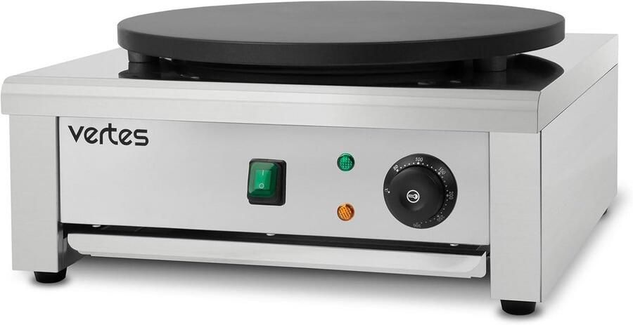 Professionele Crêpemaker Elektrisch RVS 40 cm Horeca Pannenkoekenmachine 3000W