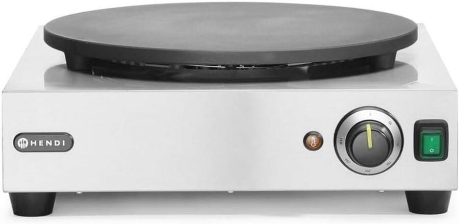 Professionele crepepan met gietijzeren bakplaat keramische coating en instelbare temperatuur 50-250°C 3000W