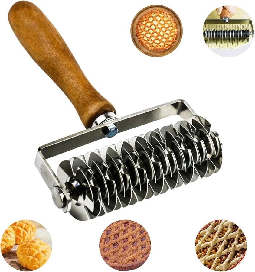 Professionele Deegsnijder voor Perfecte Koekjes en Pizza's RVS Snijgereedschap Bakaccessoires 13.3 × 20.5 cm