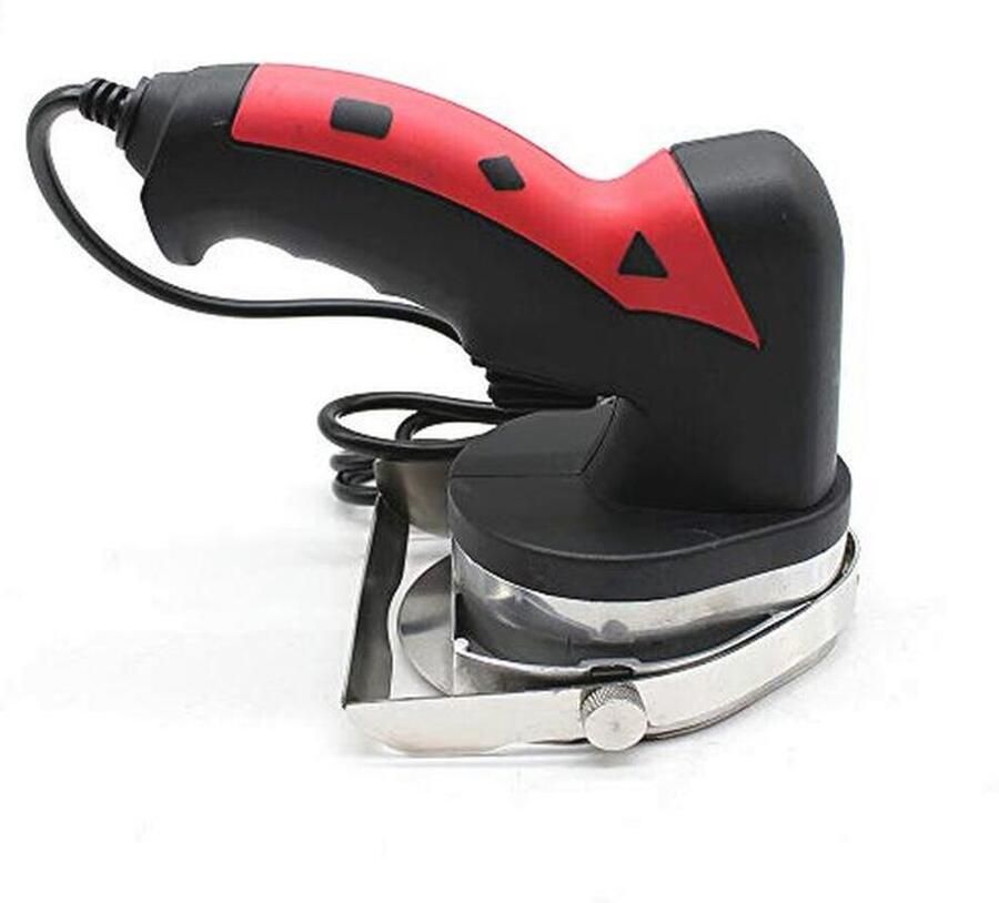 Professionele dönermes elektrisch met verstelbare snijbreedte voor rechts- en linkshandigen gastro-dönersnijder elektrisch mes voor het snijden van döner kebab vlees (zwart + rood) - Foto 2