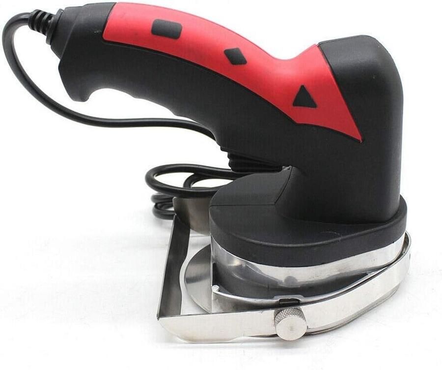 Professionele dönermes elektrisch met verstelbare snijbreedte voor rechts- en linkshandigen gastro-dönersnijder elektrisch mes voor het snijden van döner kebab vlees (zwart + rood)