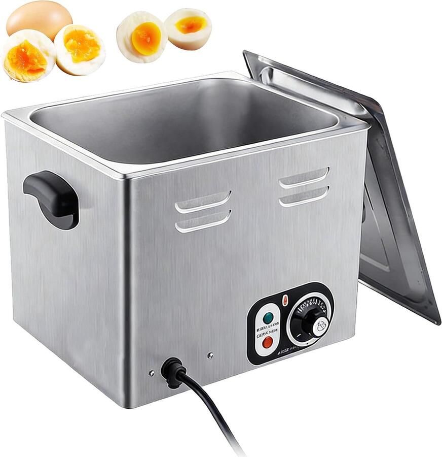 Professionele Eierkoker Apparaat voor Eieren Grote Keukens Temperatuurregeling 36x29x28 cm Zilver