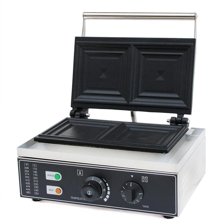 Professionele Elektrische Contactgrill en Sandwichmaker met Antiaanbaklaag 1500W