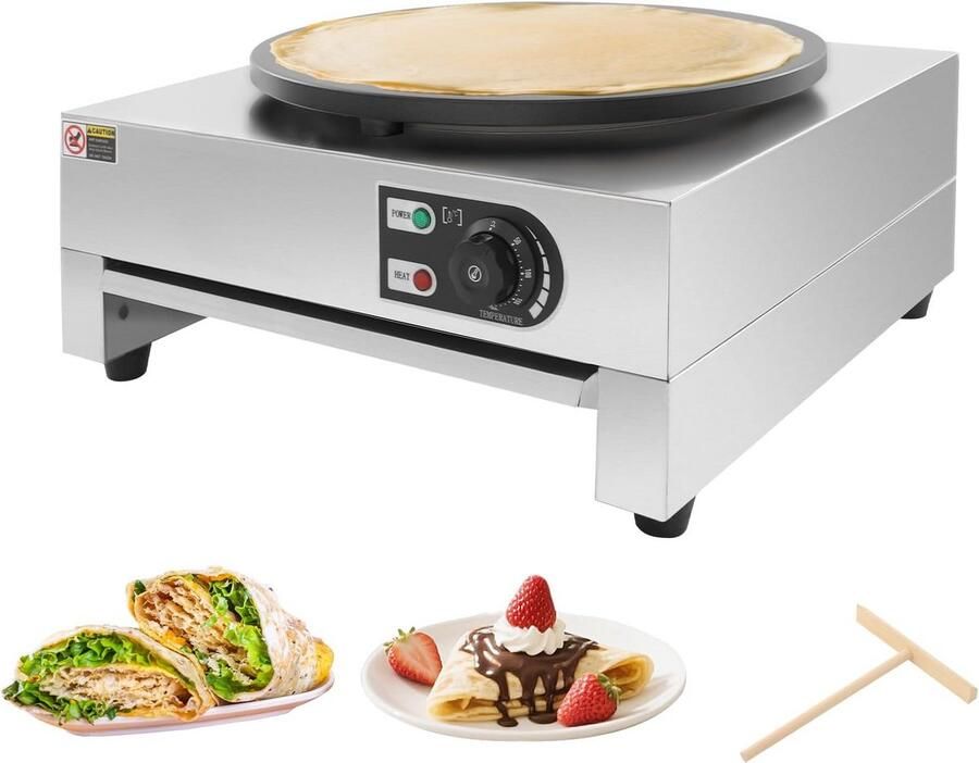 Professionele Elektrische Crêpe Pan 40 cm met Instelbare Temperatuur