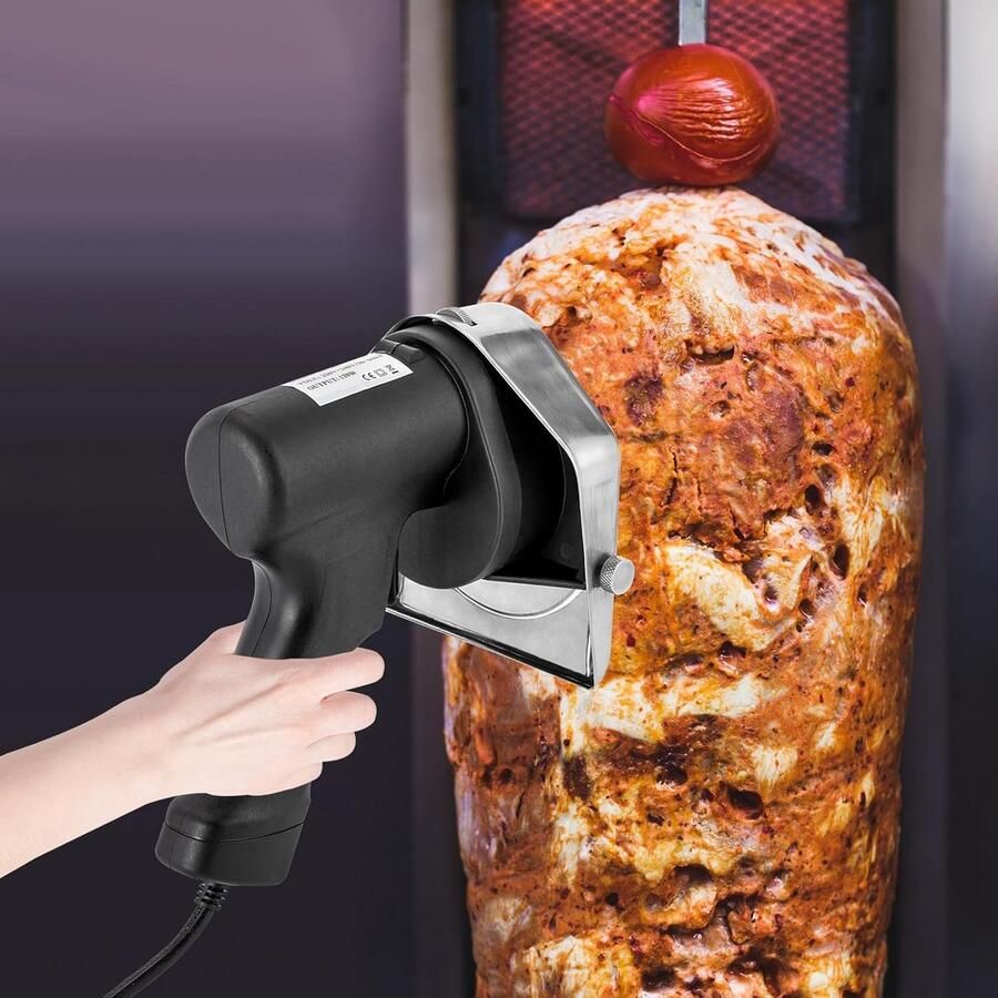 Professionele Elektrische Dronesnijder 120W Kebab Mes met Verstelbare Dikte (0-10mm)