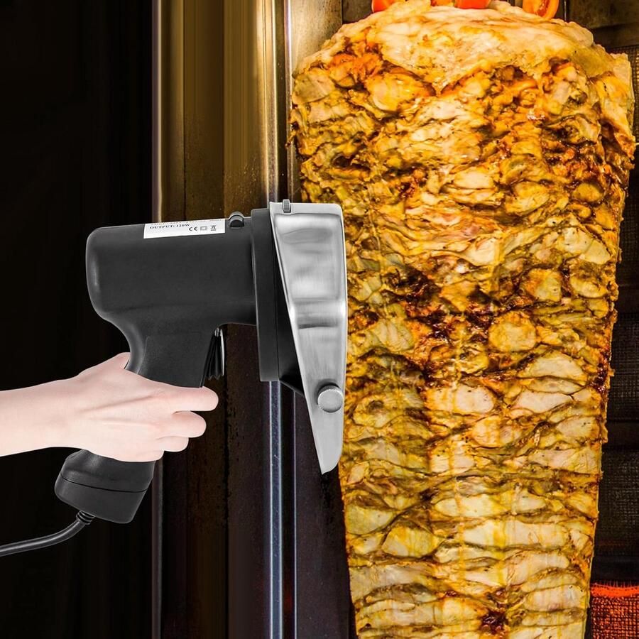 Professionele Elektrische Dronesnijder 120W Kebab Mes met Verstelbare Dikte (0-10mm)