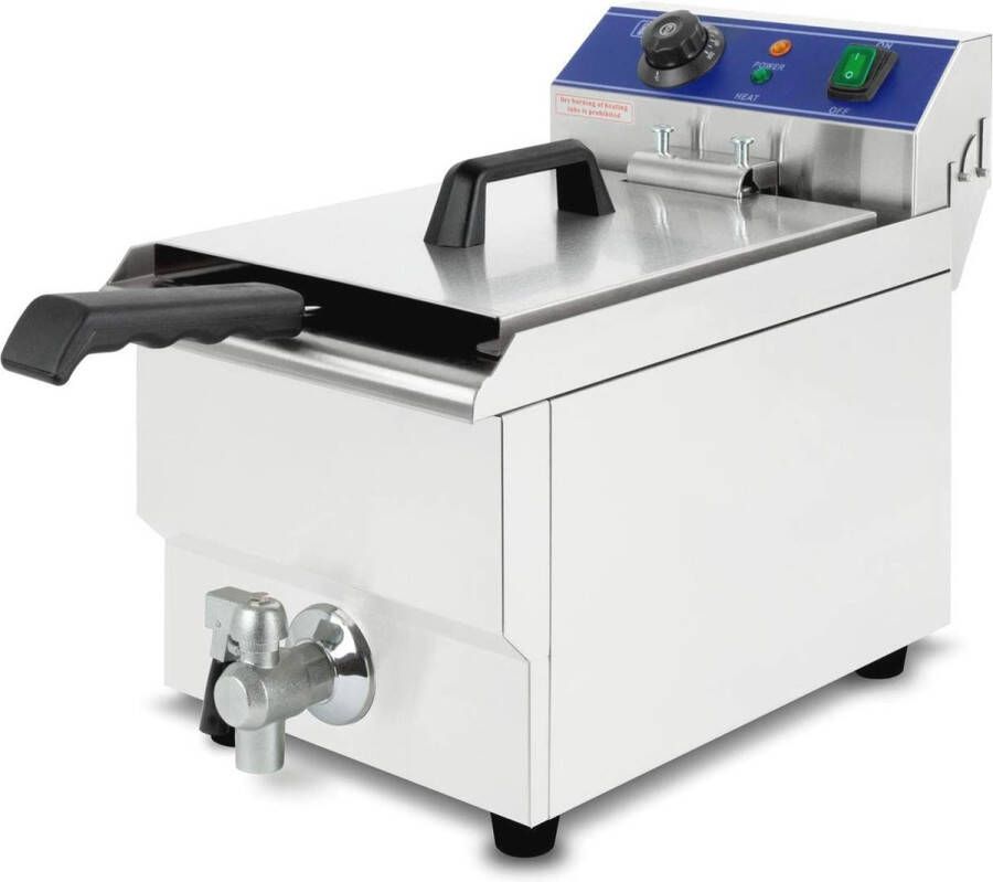 Professionele Elektrische Friteuse 17L – Koude Zone Technologie Instelbare Temperatuur 50-200°C Roestvrij Staal Gemakkelijk Te Reinigen