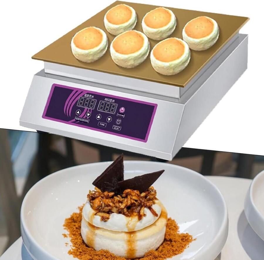 Professionele Elektrische Soufflé & Pannenkoekenmachine met Nauwkeurige Temperatuurregeling