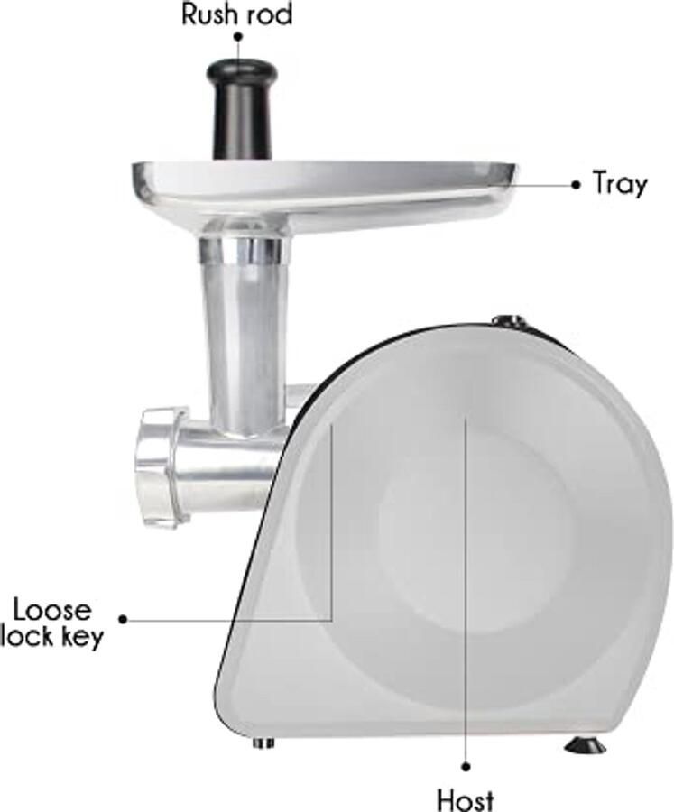 Professionele Elektrische Vleesmolen Met Multifunctionele Snijplaten 2200 W