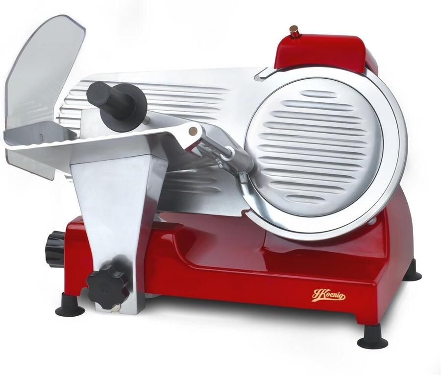 Professionele elektrische vleeswarensnijder met Italiaans lemmet en snijdikte 0-12 mm
