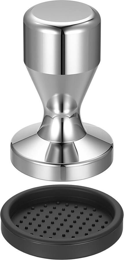 Professionele Espresso Tamper 51mm Roestvrij Staal met Siliconen Kussen Perfect Gelijkmatige Koffie