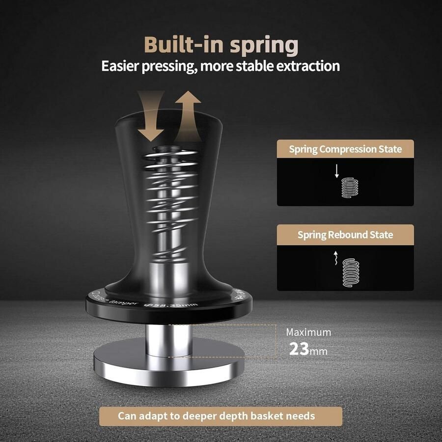 Professionele Espresso Tamper 54mm Zelfnivellerend Koffiezetapparaat Accessoire - Foto 2