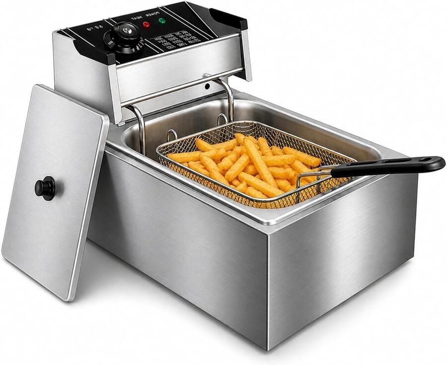 Professionele Friteuse Elektrische Frituurpan Horeca Gebruik Grote Capaciteit 10L RVS
