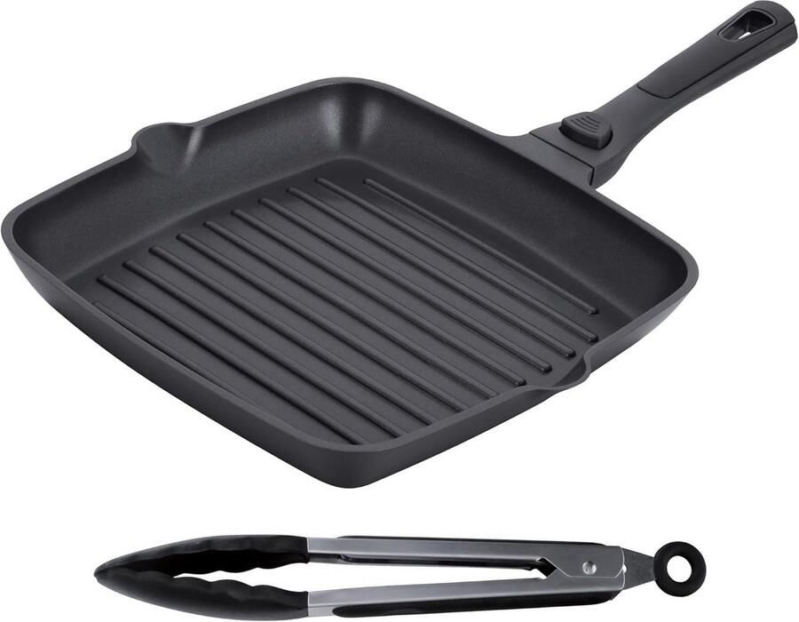 Professionele grillplaat Antiaanbak plaat Gezond koken Speciale 4-laagse coating 35 x 345 cm Zwart