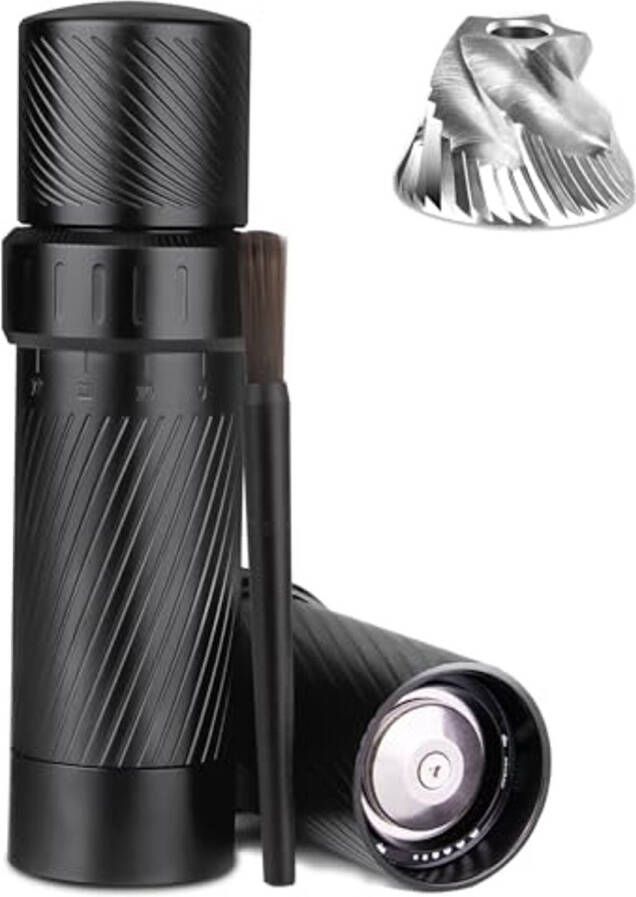 Professionele Handmatige Pepermolen met Verstelbare Grofheid en Hoogwaardige Aluminium Constructie