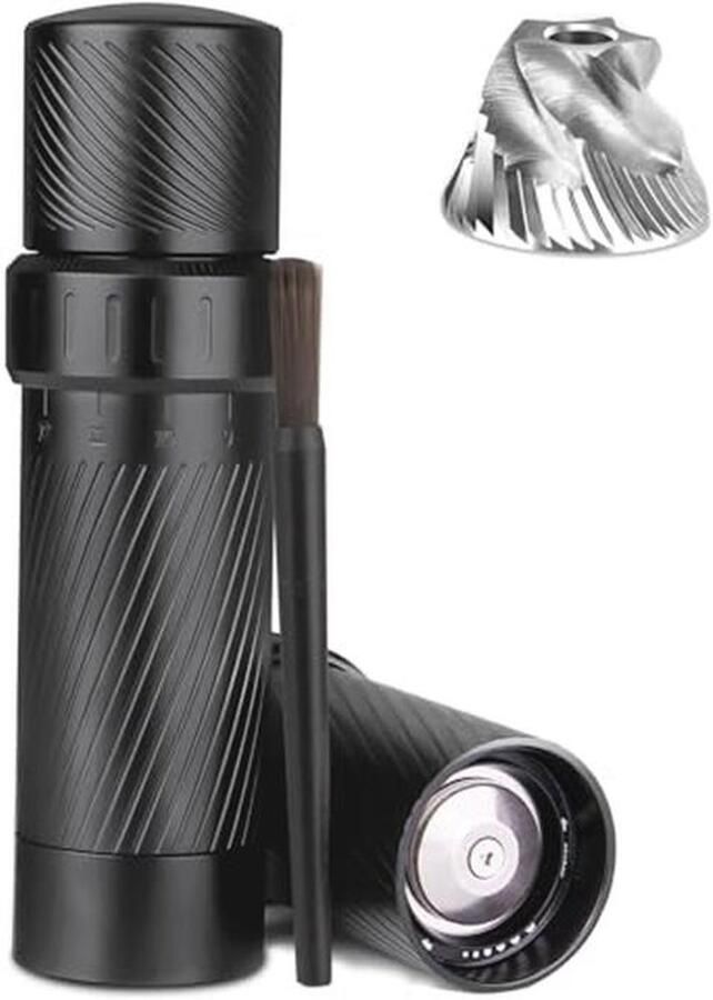 Professionele Handmatige Pepermolen met Verstelbare Grofheid en Hoogwaardige Aluminium Constructie