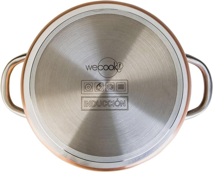 Professionele Hoge Kookpan met Glazen Deksel 24cm Inductie Ecologische Antiaanbaklaag Geschikt voor Gas en Oven