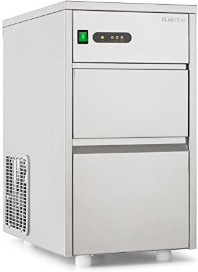 Professionele ijsblokjesmachine 20 kg per dag roestvrijstalen behuizing stil