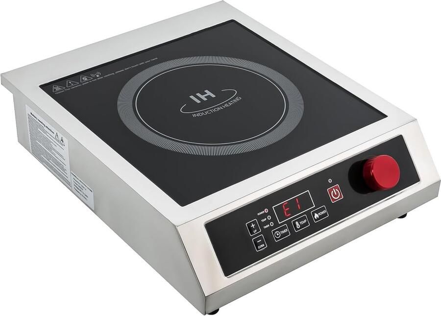 Professionele Inductie Kookplaat Inductiefornuis Hitteplaat Intensief Koken Roestvrij Staal Glas 43 x 35 cm Zwart