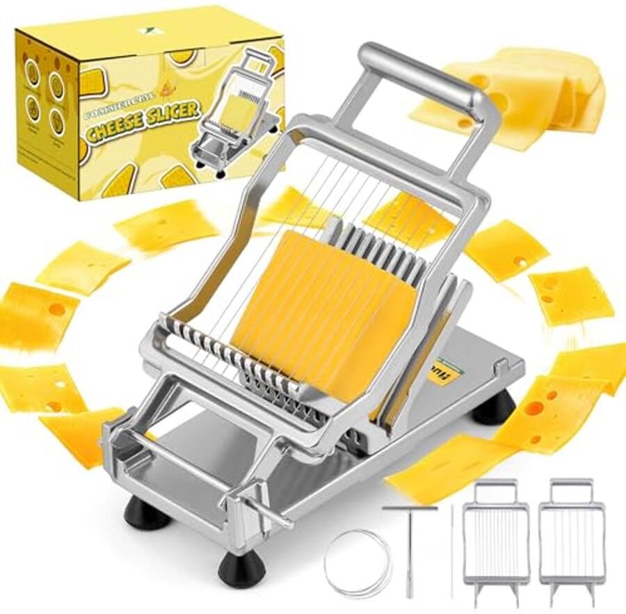 Professionele kaassnijmachine met verstelbare snijdiktes voor kaas boter en lunchvlees