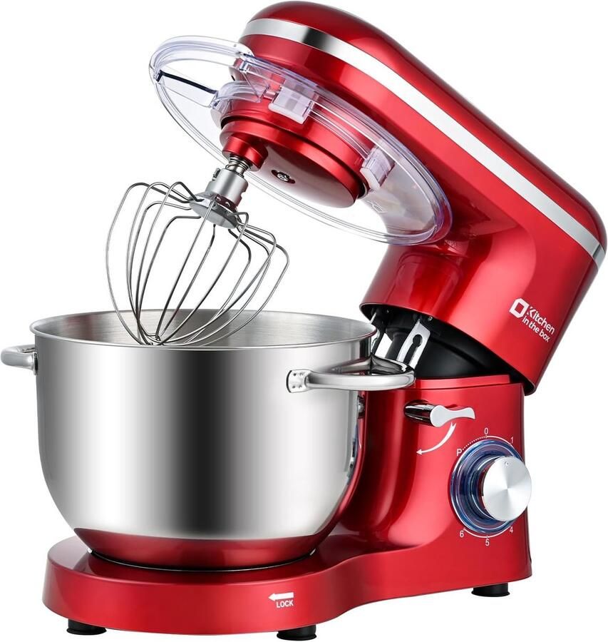 Professionele Keukenmachine 6 2L 1400W Staande Mixer met Planetair Mengsysteem