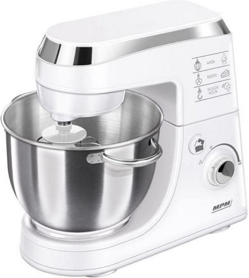 Professionele Keukenmachine met Planetaire Mixer 1000W en 2 RVS Kunststof Kommen (4.2L)